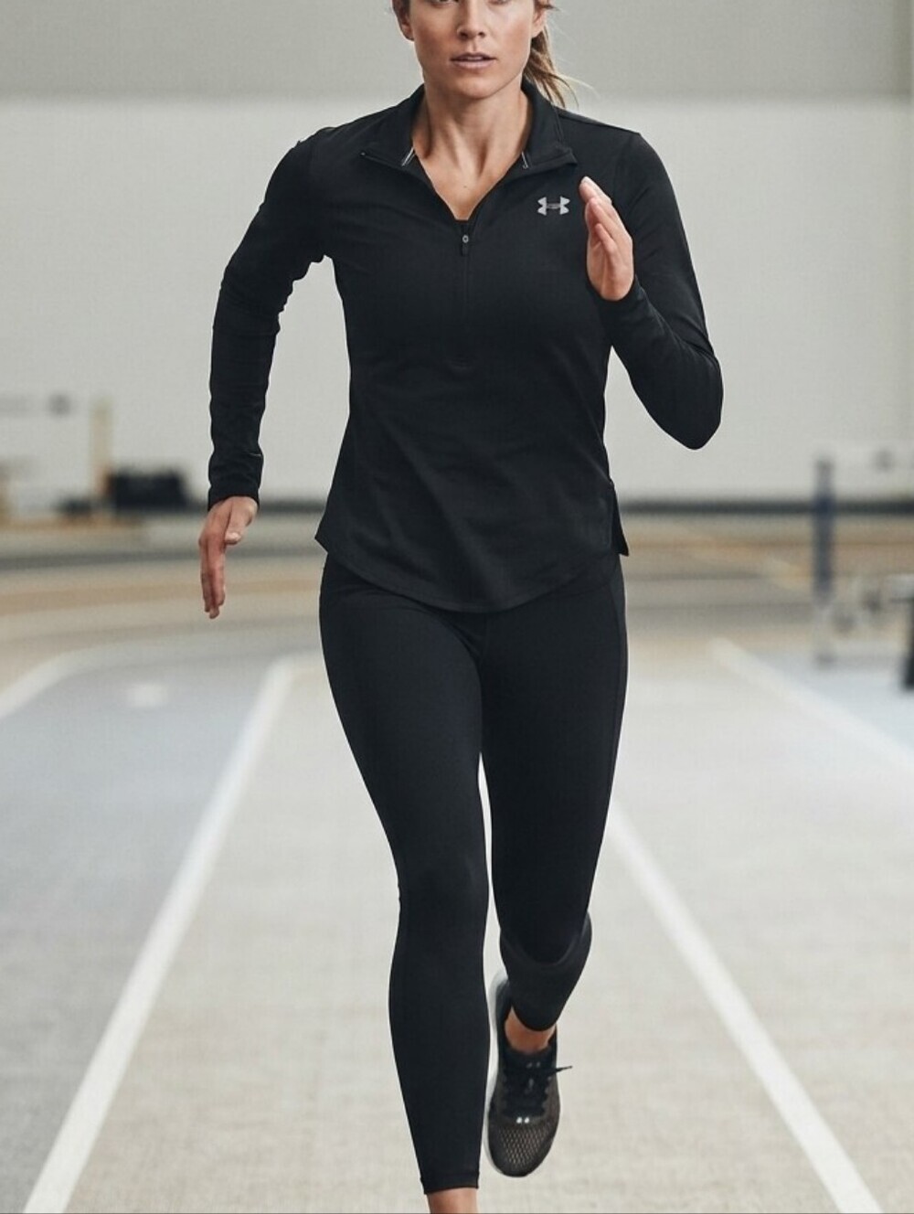 Under Armour HeatGear Run 1/4 Zip Long Sleeve Top Women's Small